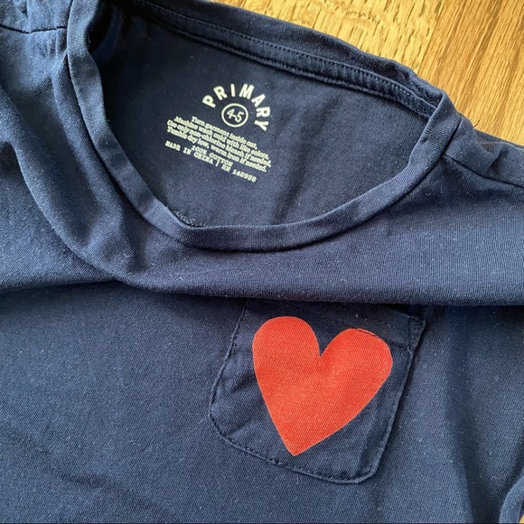 ☀️ 3/$15 EUC Primary legging tee with heart size 4-5 - Picture 5 of 10